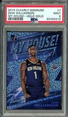 Zion Williamson [Holo Gold] #7 Basketball Cards 2019 Panini Clearly Donruss My House Prices
