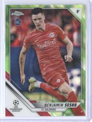 Benjamin Sesko [Neon Green Refractor] Soccer Cards 2021 Topps Chrome UEFA Champions League Prices