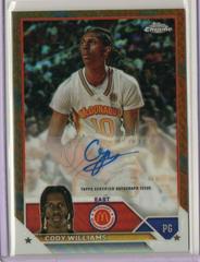 Cody Williams [Orange Basketball] #CA-CW Basketball Cards 2023 Topps Chrome McDonald's All American Autographs Prices