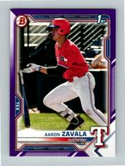 Aaron Zavala [Purple] Baseball Cards 2021 Bowman Draft Prices