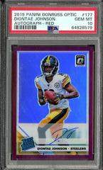 Diontae Johnson [Red Auto] #177 Football Cards 2019 Donruss Optic Prices