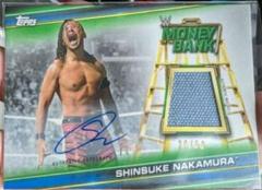 Shinsuke Nakamura [Blue] Wrestling Cards 2019 Topps WWE Money in the Bank Mat Relic Autographs Prices