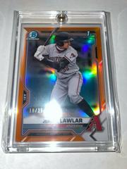 Jordan Lawlar [Orange Refractor] #BDC-194 Baseball Cards 2021 Bowman Draft Chrome Prices