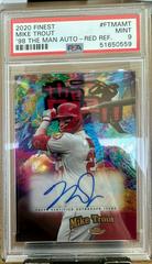 Mike Trout [Red Refractor] #FA-MT Baseball Cards 2020 Topps Finest Autographs Prices