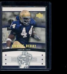 Justin Tuck [Gold Spectrum] Football Cards 2005 Upper Deck Rookie Debut Prices