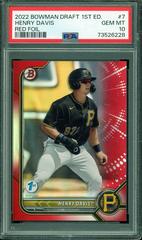 Henry Davis [Red Foil] #BPPF-148 Baseball Cards 2022 Bowman 1st Edition Prices