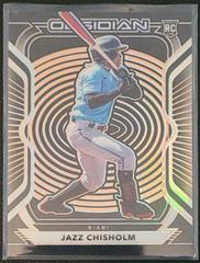 Jazz Chisholm [Electric Etch Orange] #15 Baseball Cards 2021 Panini Chronicles Obsidian Prices