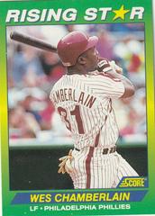 Wes Chamberlain #25 Baseball Cards 1992 Score Rising Stars Prices