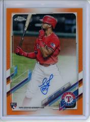 Leody Taveras [Orange Refractor] #RA-LT Baseball Cards 2021 Topps Chrome Rookie Autographs Prices