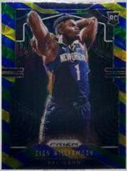 Zion Williamson [Blue, Yellow, Green] Basketball Cards 2019 Panini Prizm Prices