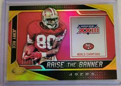 Jerry Rice [Gold] #RTB-JR Football Cards 2019 Panini Certified Raise the Banner Prices
