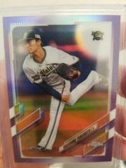 Yoshinobu Yamamoto [Purple] #90 Baseball Cards 2021 Topps Chrome NPB Nippon Professional Prices