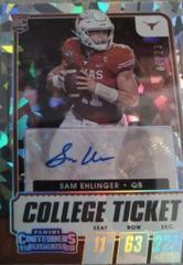 Sam Ehlinger [Autograph Cracked Ice Ticket] #146 Football Cards 2021 Panini Contenders Draft Picks Prices