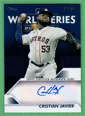 Cristian Javier Baseball Cards 2023 Topps World Series Champion Autograph Prices