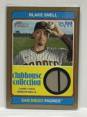 Blake Snell [Gold] Baseball Cards 2023 Topps Heritage Clubhouse Collection Relics Prices