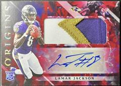 Lamar Jackson [Jumbo Patch Autograph Red] #118 Football Cards 2018 Panini Origins Prices