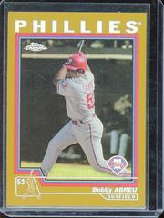 Bobby Abreu [Black Refractor] #384 Baseball Cards 2004 Topps Chrome Prices