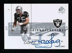 Howie Long #HL Football Cards 2001 SP Authentic Sign of the Times Prices