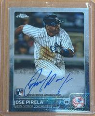 Jose Pirela [Blue Refractor] Baseball Cards 2015 Topps Chrome Autograph Rookies Prices