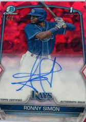 Ronny Simon [Red] #BSPA-RSN Baseball Cards 2023 Bowman Chrome Sapphire Autographs Prices