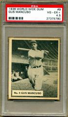 Gus Mancuso #9 Baseball Cards 1936 World Wide Gum Prices