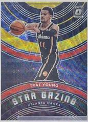Trae Young [Red Gold Wave] Basketball Cards 2022 Panini Donruss Optic Star Gazing Prices