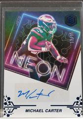 Michael Carter [Blue] Football Cards 2022 Panini Elements Neon Signs Autographs Prices