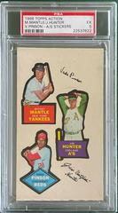 Jim Hunter, Mickey Mantle, Vada Pinson Baseball Cards 1968 Topps Action All Star Stickers Prices