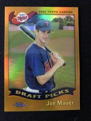Joe Mauer [Gold Refractor] Baseball Cards 2002 Topps Chrome Prices