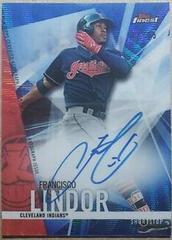 Francisco Lindor [Blue Refractor] #FA-FL Baseball Cards 2017 Topps Finest Autographs Prices