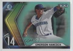 Emerson Hancock [Aqua] #BTP-14 Baseball Cards 2022 Bowman Scouts' Top 100 Prices