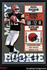 Colt McCoy [Brown Jersey Autograph] #207 Football Cards 2010 Playoff Contenders Prices