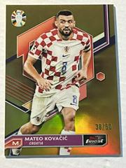 Mateo Kovacic [Gold Refractor] #12 Soccer Cards 2023 Topps Finest Road to UEFA EURO Prices