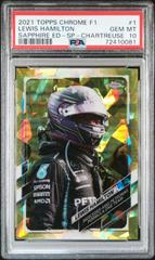 Lewis Hamilton [Sapphire SP Variation Chartreuse] #1 Racing Cards 2021 Topps Chrome Formula 1 Prices