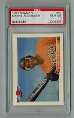 Manny Alexander #41 Baseball Cards 1992 Bowman Prices