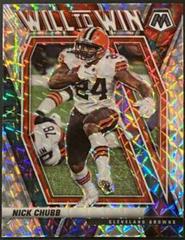 Nick Chubb Football Cards 2021 Panini Mosaic Will to Win Prices