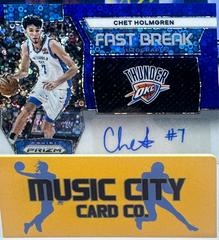 Chet Holmgren [Blue] #56 Basketball Cards 2023 Panini Prizm Fast Break Autograph Prices
