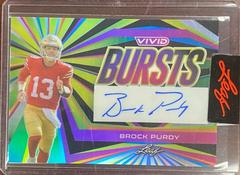 Brock Purdy #VB-BP1 Football Cards 2023 Leaf Vivid Autographs Bursts Prices