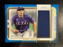 Corey Seager [Blue] #DJR-CS Baseball Cards 2023 Topps Definitive Jumbo Relic Collection Prices