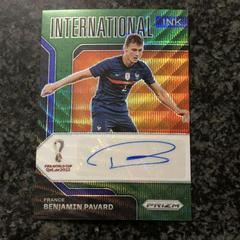 Benjamin Pavard [Green Wave] Soccer Cards 2022 Panini Prizm World Cup International Ink Autograph Prices