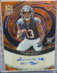 Tyler Scott #4 Football Cards 2023 Panini Spectra Rookie Autograph Neon Orange Prices