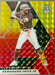 Fernando Tatis Jr. [Choice Fusion Red & Yellow] Baseball Cards 2021 Panini Mosaic Prices