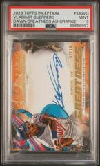 Vladimir Guerrero [Orange] #IDG-VG Baseball Cards 2023 Topps Inception Dawn of Greatness Autographs Prices
