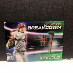 Nick Lodolo [Green Refractor] Baseball Cards 2019 Bowman Draft Chrome Pick Breakdown Prices