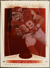 Tony Gonzalez [Red Hot] #39 Football Cards 2004 Fleer Hot Prospects Prices