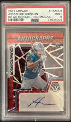 Aidan Hutchinson [Red] Football Cards 2022 Panini Mosaic Rookie Autographs Prices