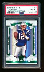 Tom Brady [Longevity Emerald] #105 Football Cards 2008 Leaf Rookies & Stars Prices
