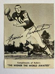 Fran Tarkenton Football Cards 1962 Kahn's Wieners Prices