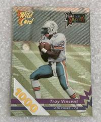 Troy Vincent [1000 Stripe] #SS-49 Football Cards 1992 Wild Card Stat Smashers Prices