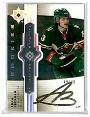 Adam Beckman [Gold] #UE-BE Hockey Cards 2021 Ultimate Collection Emblems Auto Prices